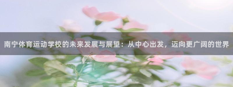 vsport体育：南宁体育运动学校的未来发展与展望：从中心出发，迈向更广阔的世界